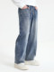 Black Zeming Deconstructed Design Jeans Men's 2026 Spring New American Retro Washed Scimitar Trousers