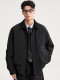 Black Zeming Barn style down jacket men's 2025 winter new fake two-piece silhouette lapel warm jacket