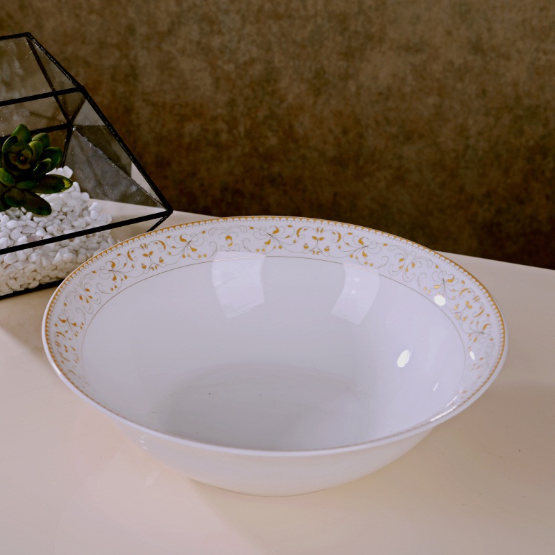 Jingdezhen ceramic Chinese style cutlery home big number soup pot bowls public porcelain large soup bowl Dish Suit large size Yard Noodle Bowl