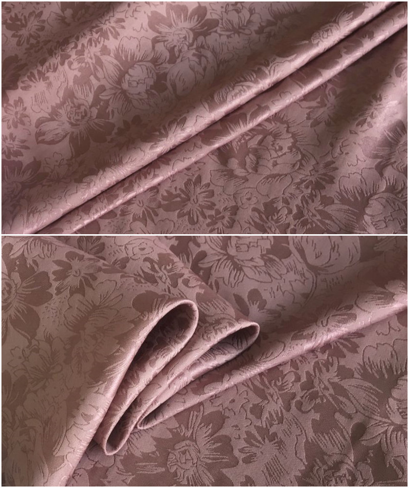 Sangpo vải satin lụa vải lụa hoa hồng vải quần áo Trung Quốc DIY jacquard lụa nguyên liệu 38 nhân dân tệ m - Vải vải tự làm vải nỉ cứng