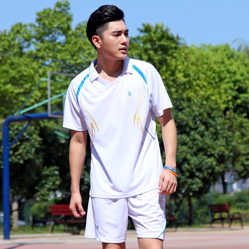 e-shirt Ball products Sports suit Short-sleeved T-shirt POLO shirt Quick-drying badminton tennis suit Football volleyball running