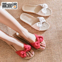 Dép lanh nữ mùa hè trong nhà trượt về nhà mùa hè dép nữ dễ thương và dép nam mùa hè đôi - Trang chủ dép đi trong nhà cho bé trai