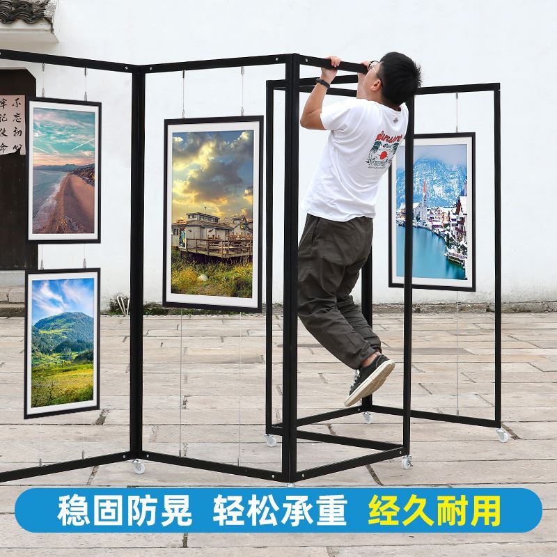 Folding Book Painting Exhibition Board Octagonal Prism Calligraphic Work Screen Exhibition Board Kindergarten Fine Art Calligraphy And Painting Photography Exhibition Shelf
