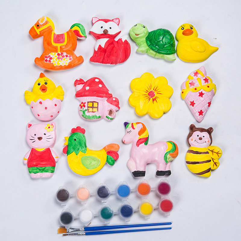 Gypsum doll painting white embryo painting kindergarten parent-child handmade creative graffiti DIY material painting