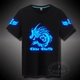 TIM Ghost Dance Áo thun Troll Dance Hip-Hop Street Dance Quần áo dạ quang huỳnh quang phát sáng Cotton nam và nữ tay áo ngắn áo phông nam tay ngắn có cổ