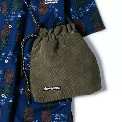 Shounenn Studio original GR photography accessories bag Green Corduroy thickened anti-collision lens protection bag