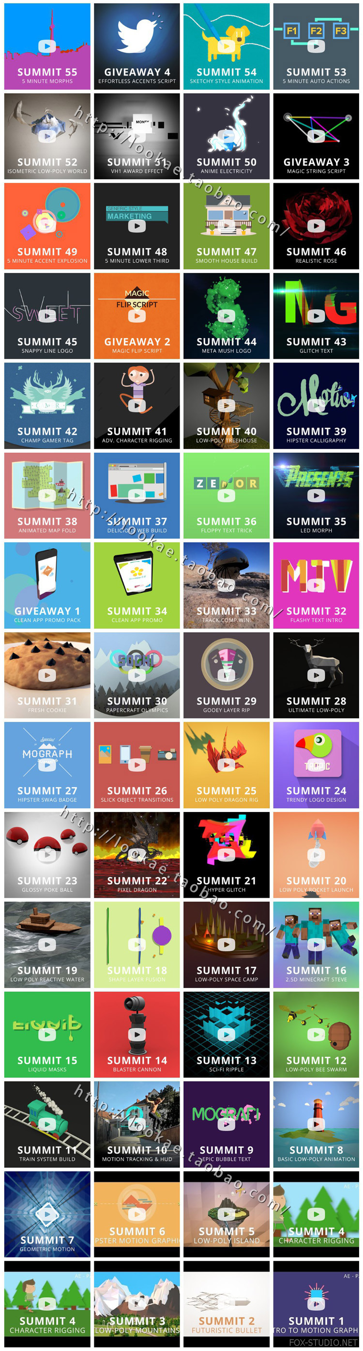Mt. Mograph ：AE+C4D 高级教程系列-MG运动图形动画教程大合集