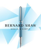 George Bernard Shaw signature pen Sparkles blue orb pen lettering Private custom business high-end gift water pen gift box