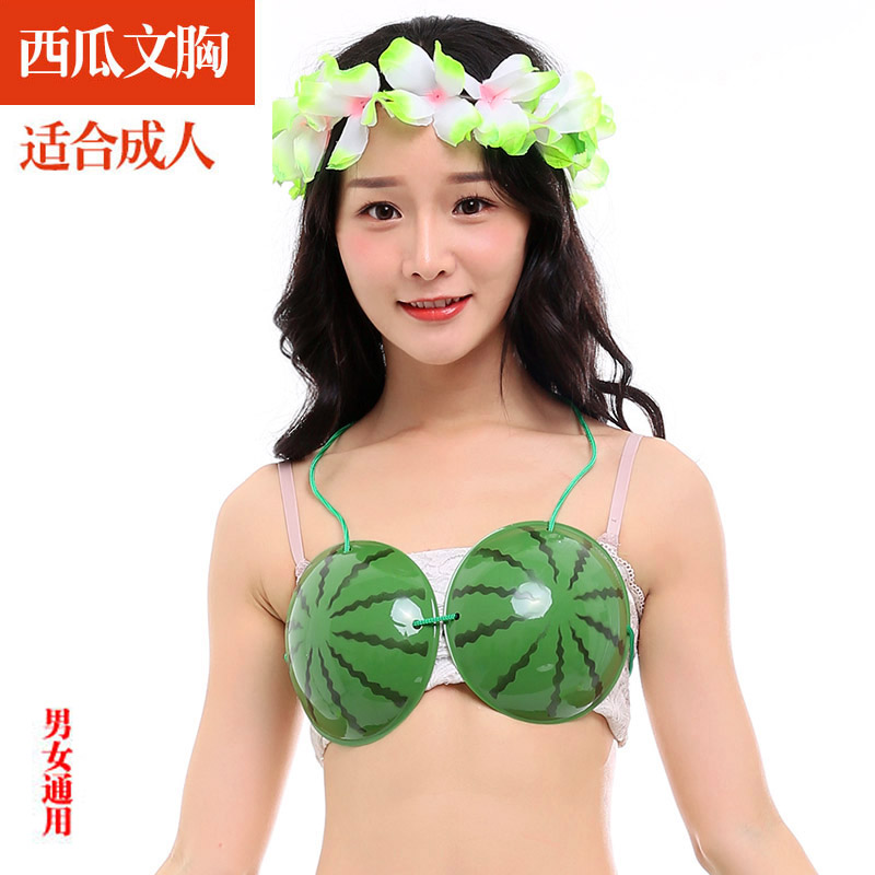 Hawaiian hula accessories adult hula bra bra ball party children perform seaweed costume props