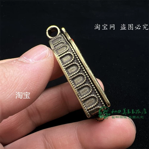 Тибетский Манджушри Бодхисаттва Гаву Шкатулка Будды Коробка Будды Ниши Изысканные маленькие подвесные украшения Мирный Будда Телохранитель Будда Производство латуни