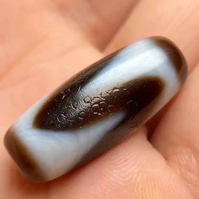 復古西藏雪域天珠老料黑金九眼天珠天然真品男女款吊墜掛件