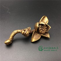 Retro nostalgia bronze pure bronze pen frame brass solid beast animal Lotus Lotus Lotus Wellness Housing