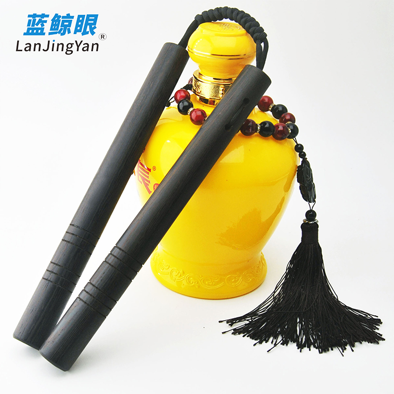 Double knobstick adult men's student ladies practice performance Real combat beginners Cooked Hand Solid Chicken Wings Wood Double Amputer