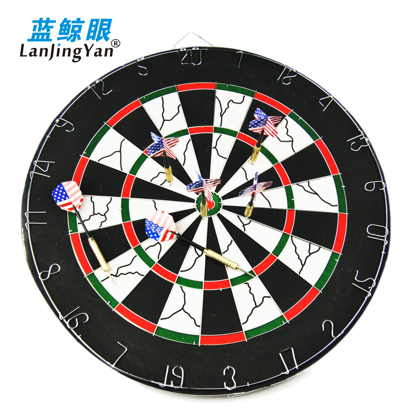 Dart disc set adult large home professional competition with dart pin 18 inch double sided flocked dart target