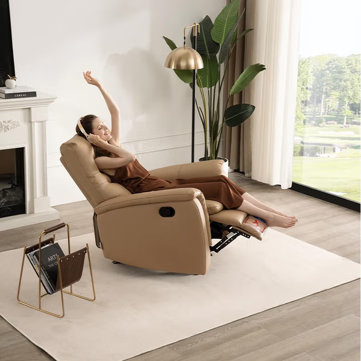 Функциональные диван 【线下同款】芝华仕头等舱现代简约真皮手动功能单人沙发k1821 Cheers,