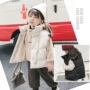 Quần áo trẻ em 2018 thu đông 2018 phiên bản mới của Hàn Quốc cho bé trai và bé gái mặc áo vest màu đậm trong chiếc áo khoác dạ trẻ em ao quan tre em