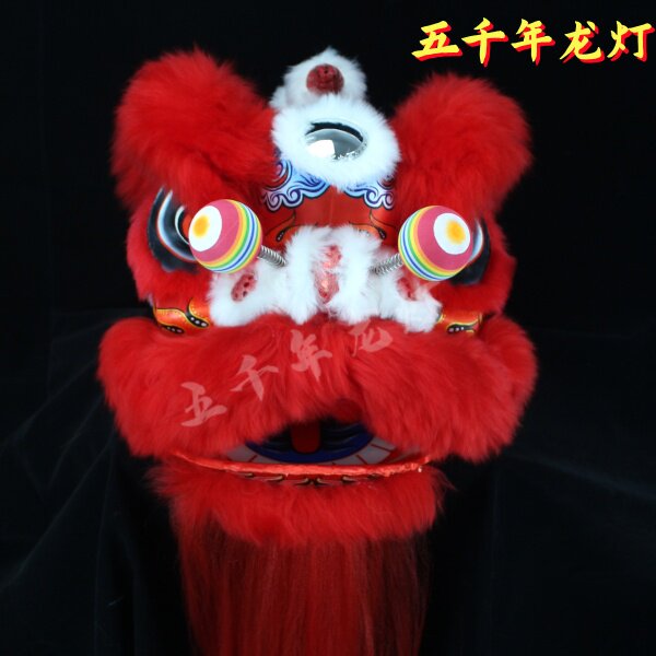 獅頭10寸12寸泡沫舞獅子頭羊毛可眨眼舞獅頭學校表演佛山醒獅新型-淘寶