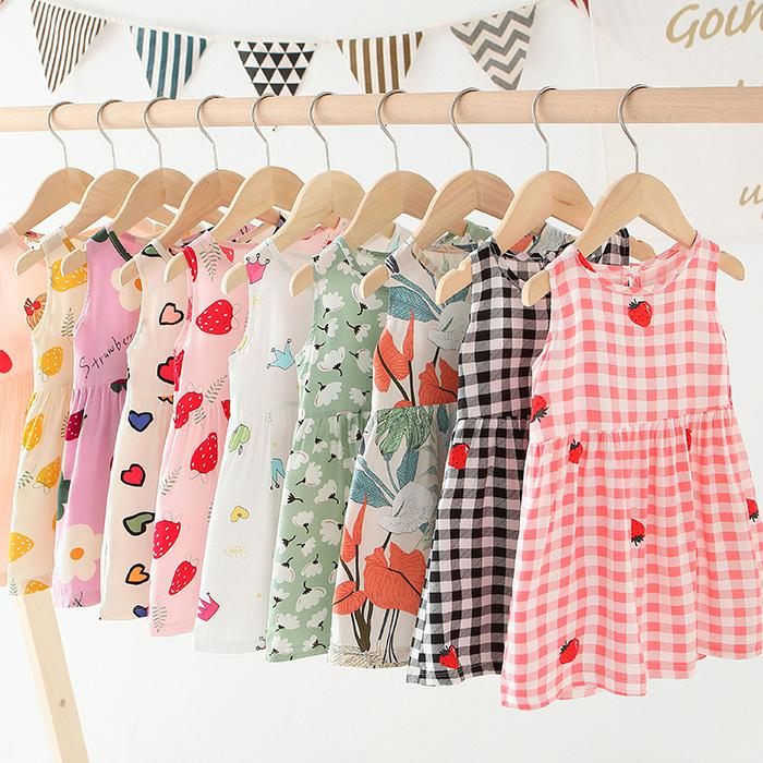 Girls dress summer children little girl cotton cotton summer skirt princess skirt baby girl camisole skirt children's wear