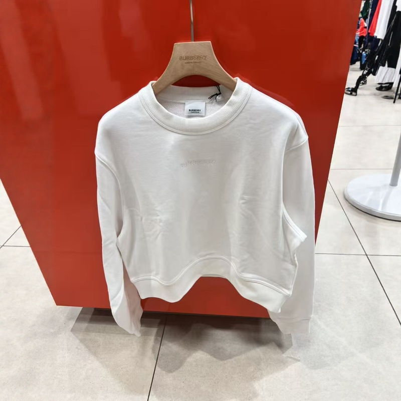 Burberry Burberry Autumn and Winter Round Neck Long-Sleeved Sweatshirt Embroidered Logo Women's Model 80843891