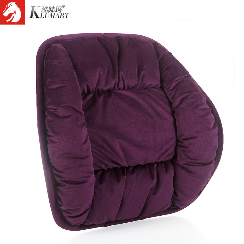 Cooluma car waist cushion Car with adjustable curvature plush waist cushion backrest Office cushion car interior