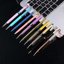 Shape metal ballpoint pen signature pen printed crystal pen diamond pen rotating advertising gift pen