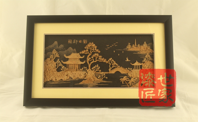 Fuzhou Featured Three Treasure Cork Painting Fujian All Ancient Rhymes with Pendant Pendant Giao for Foreign Affairs Business Celebration Opening Gathering Gifts