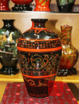 Fuzhou traditional characteristic linen embryo out of lacquerware vase ornaments business conference craft gifts 67 antique Chinese pattern