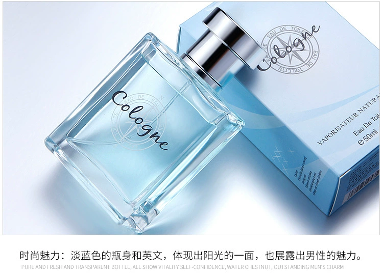 Nước hoa nam kéo dài hương thơm nam tính nước hoa màu xanh nhạt nước hoa tươi nước hoa cologne cologne - Nước hoa