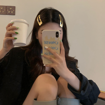 MONA same hairclip clip girl side clip hair card 2021 new hair accessories headwear broken hair bangs clip