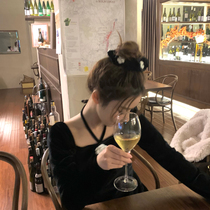 High level sensual tea flower large intestine hair ring head rope leather fascia female zazza hair rope head decorated daily out of small and fragrant windy hair