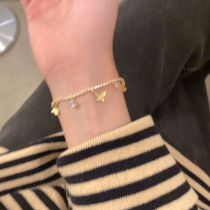 Girl heart butterfly bracelet girls send girlfriends 2021 new niche design light luxury high-end jewelry accessories