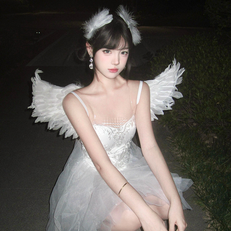 彩色超大号翅膀万圣节装扮 cosplay 天使白色翅膀成人道具,让你成为派对焦点 💖-翅膀-淘宝百科网