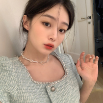 Playful Beaded Love choker Necklace Female Xia Small Design Sense 2021 New choker Temperament Necklace