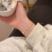 Exquisite Joker Star Pearl Zircon Pull Bracelet Female ins niche design Handwork Advanced Girlfriend Jewelry