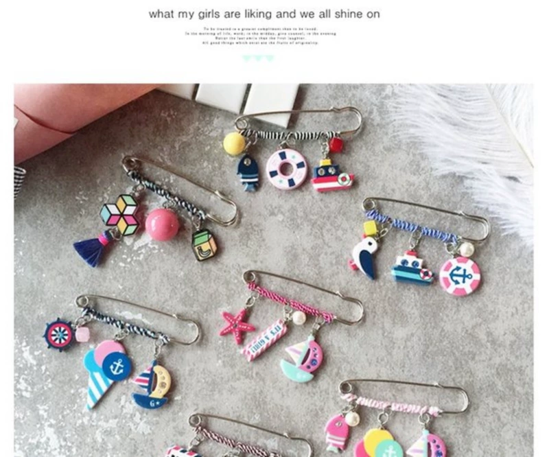 Corsage trâm cài phụ kiện phụ nữ áo khoác pin cardigan Hàn Quốc đơn giản dễ thương trang sức hoạt hình áo len áo khoác pin khóa