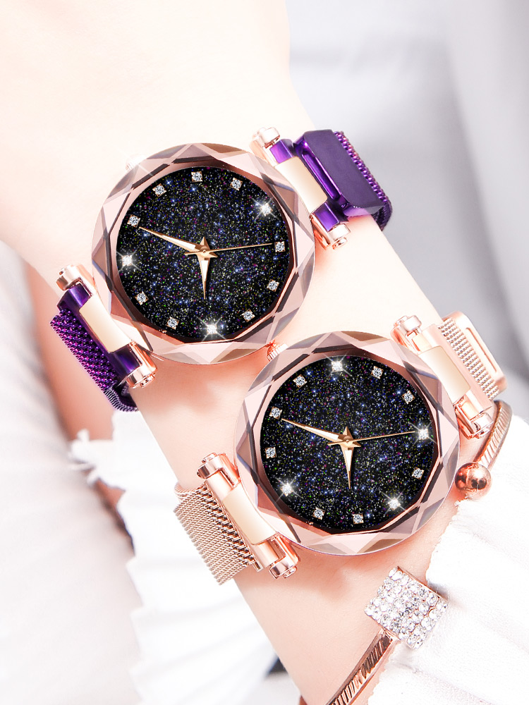 2022 new trend starry night light simple quartz watch ladies watch fashion atmosphere waterproof young women