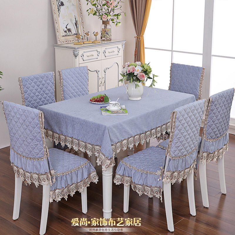 Bảng vải ghế ăn đệm bìa đệm phù hợp với bộ đồ kiểu Trung Quốc bàn ghế tấm vải liệm hộ gia đình băng ghế dự bị ghế bìa đơn giản - Khăn trải bàn khăn trải bàn kính