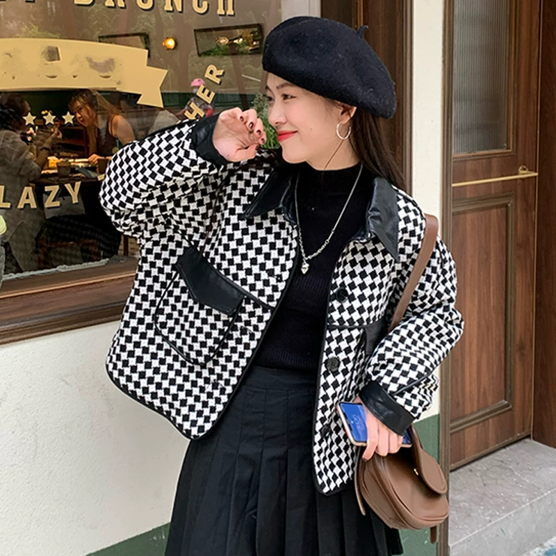 Демисезонная укороченная куртка, стиль Chanel, коллекция 2023 года, корейский стиль, для подростков