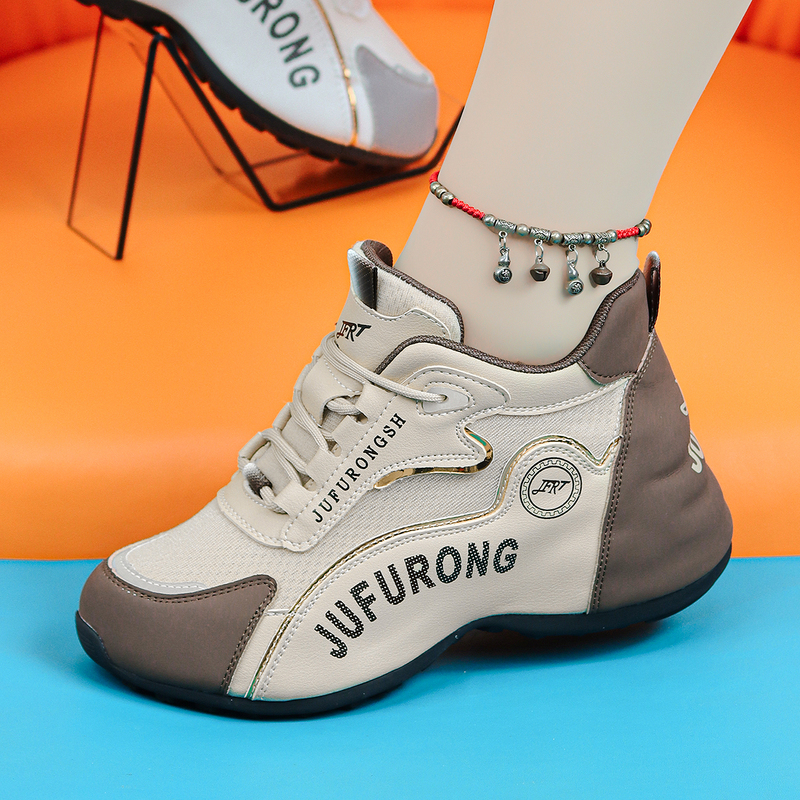 Authentic Giant Hibiscus Height-Increasing 6cm Women's Shoes, Soft-Soled Dad Shoes, Breathable and Versatile Mesh Sports Casual Shoes for Summer