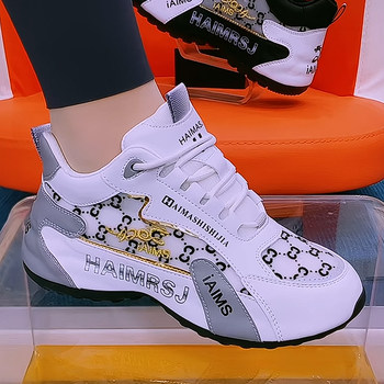 Genuine Leather Women's Shoes 2025 Summer New Versatile Mesh Breathable Dad Shoes Sports Casual Shoes Red Dance Shoes for Women