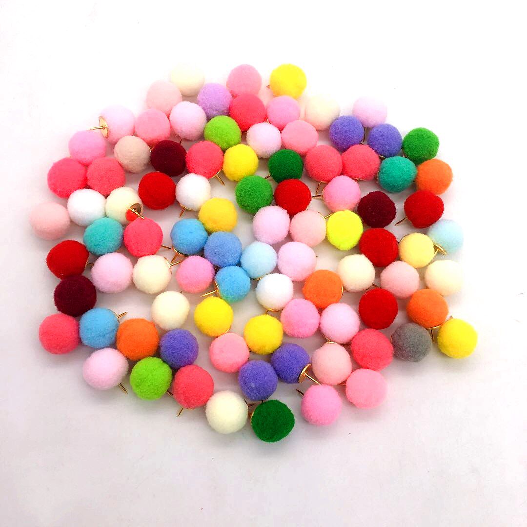 Factory direct personalized office decoration accessories 2cm color high elastic ball pin