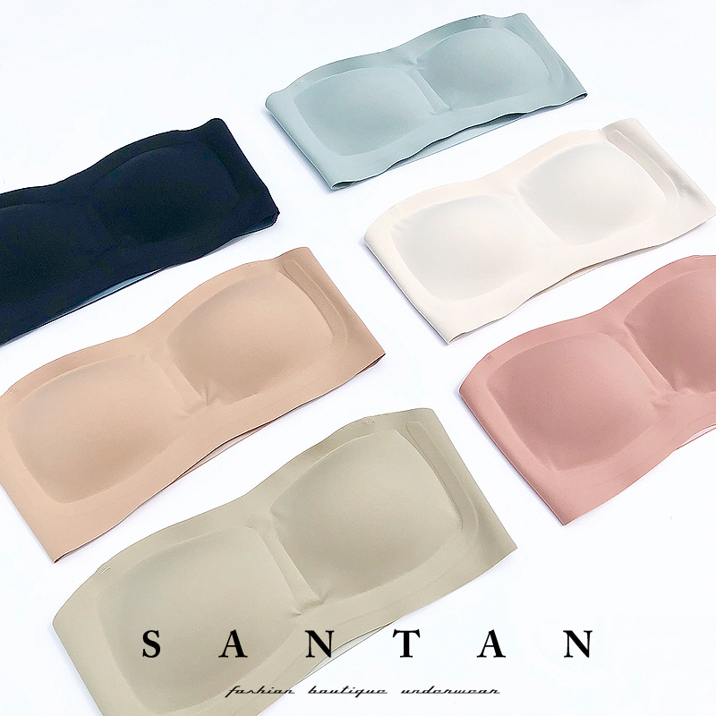 Samsighs Bra Wrap Breast woman Summer anti-walking light No marks No Shoulder Strap Underwear Slim-Breathable Inner Hitch