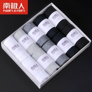 Vớ nam cực cotton bốn mùa nam vớ cotton ống cotton vớ mùa thu và mùa đông vớ dày vớ khử mùi 10 đôi