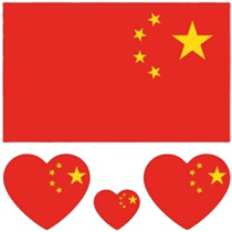 National team mens soccer fans bar Bar Makeup Face Sticker China National Flag Sticker Tattoo