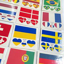 Soccer Americas Cup European Cup Football World Cup Gifts Portugal Frances national flag tattoo glued to the face