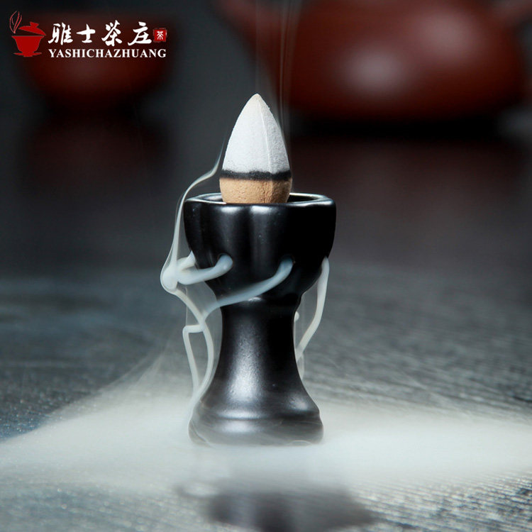 Ceramic smoke backflow incense to incense seat line incense ring incense burner incense insert view smoke aromatherapy furnace tower incense cone incense mountain water