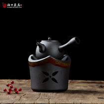 Japanese Coarse Pottery Tea Warmer Heating base Puer side handle Teapot Alcohol Lamp Tea Stove Tea maker Set Tea set