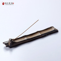 Creative zen bamboo aromatherapy stove line incense box Incense holder Agarwood sandalwood stove Bedroom incense burner Ceramic incense plug