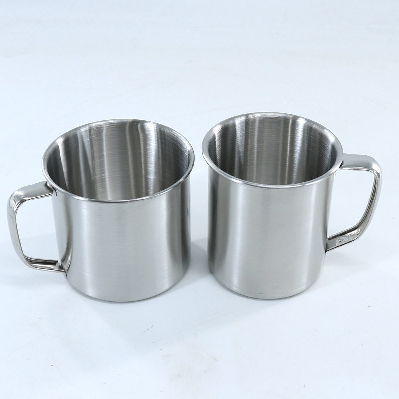 Military training 04 stainless steel outlet cup new tooth-cylinder tea cup training opening cup anti-fall student unit new gargling cup 
