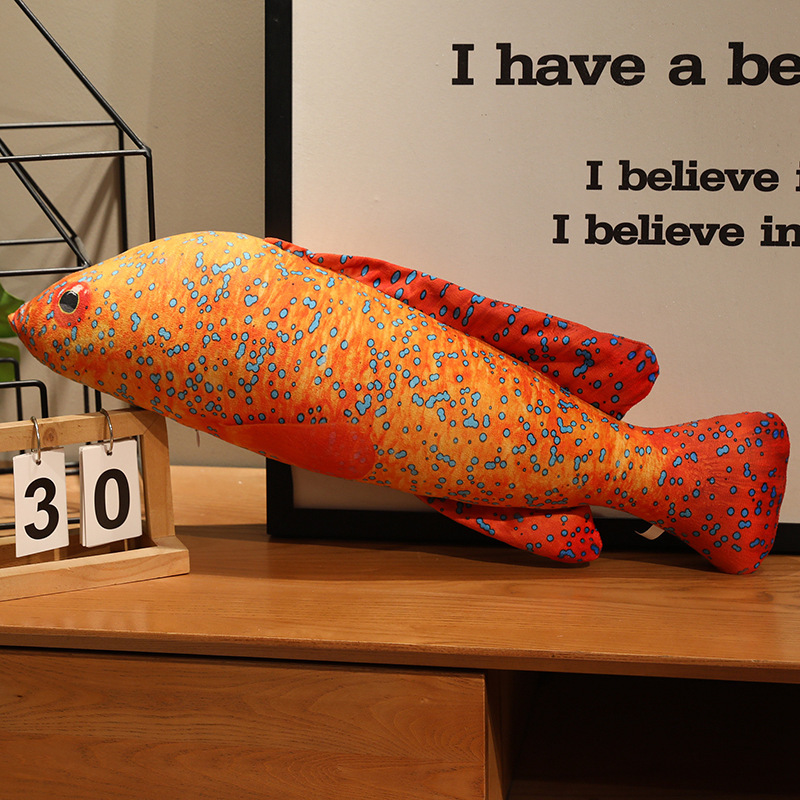 Simulated Tropical Fish Plush Toy, Starfish, Coral, and Wheat Ear Fish Pillow Doll for Boys and Girls